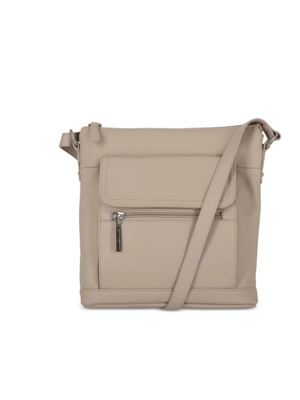 GIANI BERNINI Nappa Venice leather crossbody organizer bag -Flax Light beige NEW